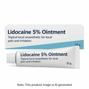 Tube of Lidocaine 5% Ointment for local anaesthetic relief