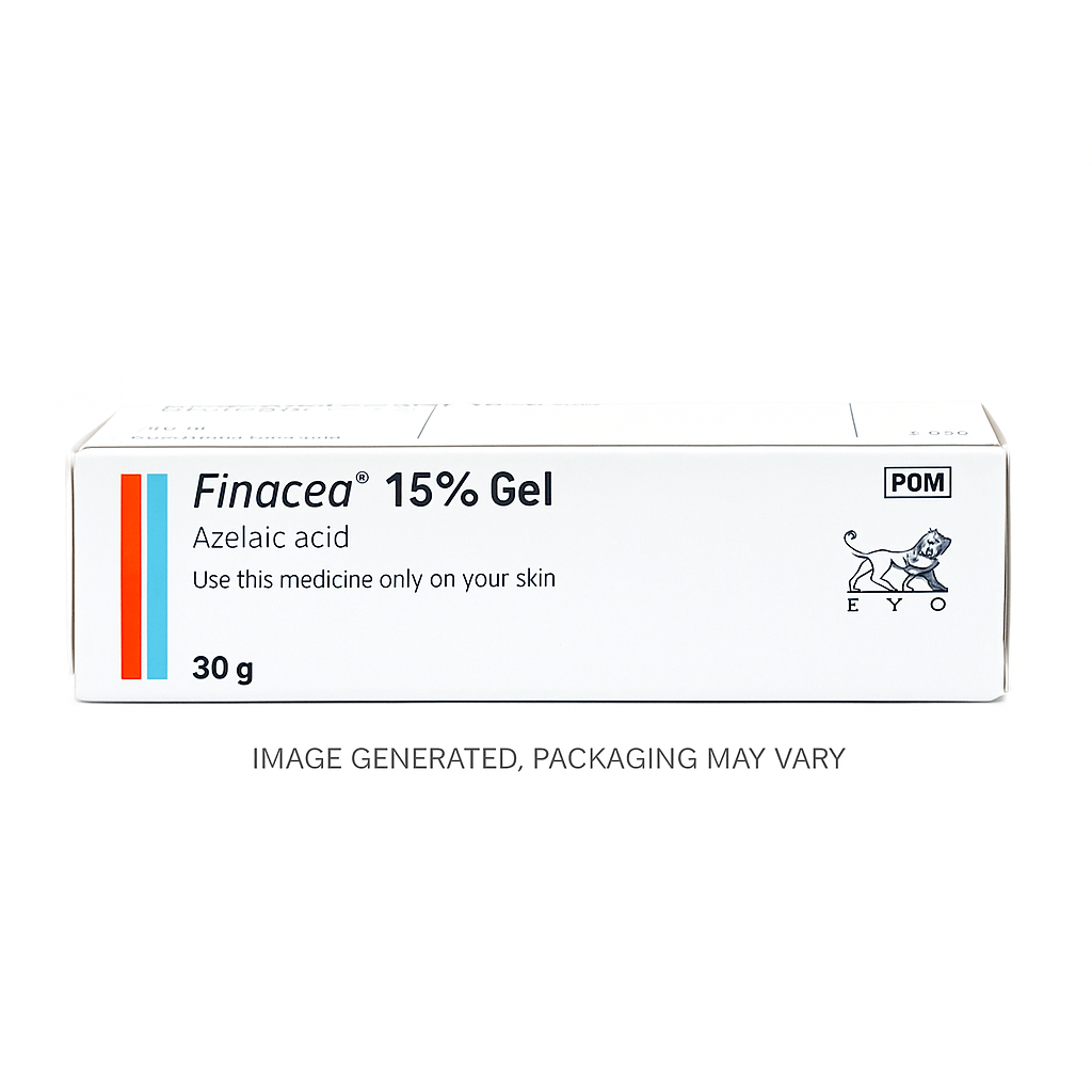Tube of Finacea 15% Gel for rosacea treatment