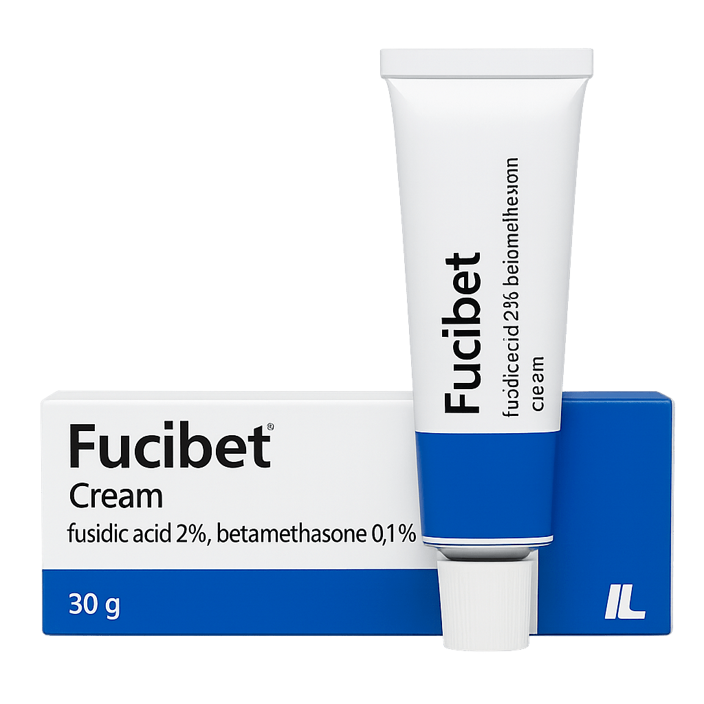 Box of Fucibet Cream for infected eczema or dermatitis