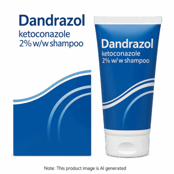 Box of Dandrazol 100mg Capsules used for fungal infections