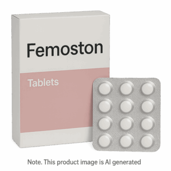 Box of Femoston Tablets for menopausal HRT