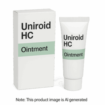 Box of Uniroid HC Ointment for treating haemorrhoids