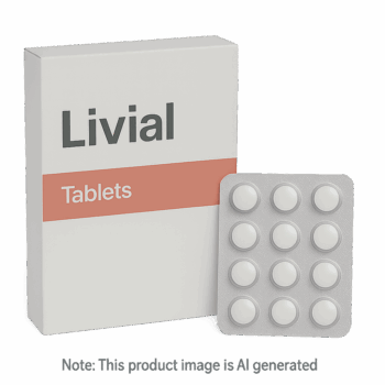 Box of Livial Tablets for postmenopausal HRT