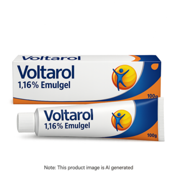 Box of Voltarol 1.16% Emulgel used to treat joint and muscle pain
