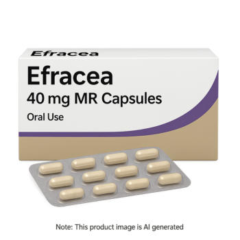 Box of Efracea 40mg MR Capsules used to treat rosacea