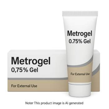 Box of Metrogel 0.75% Gel used to treat rosacea symptoms