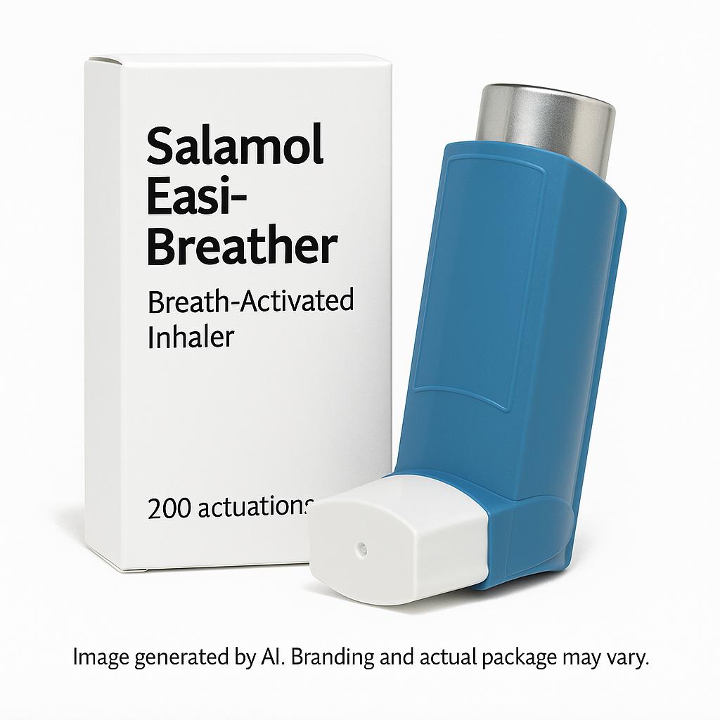 Salamol Easi-Breather Inhaler Packaging